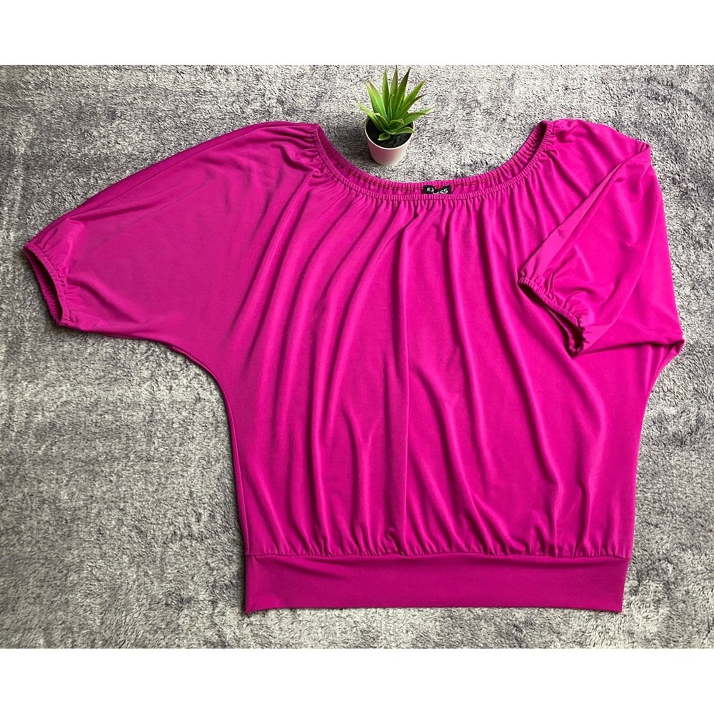 Pink dolman blouse medium